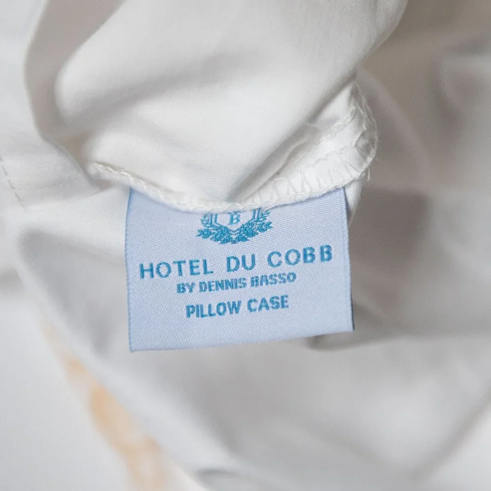 2 Pillowcases Hotel Du Cobb Dennis Basso Standard/Queen Size 100% Cotton